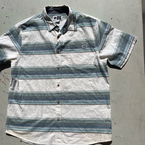 Men's Salty Crew Shirt Multicolor Button-Down L Pocket Beach Outdoor Striped - Picture 6 of 11